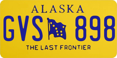 AK license plate GVS898