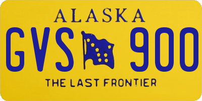 AK license plate GVS900