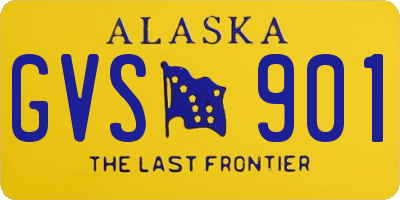 AK license plate GVS901