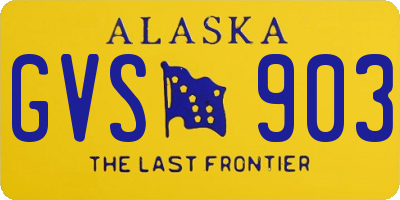 AK license plate GVS903