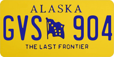 AK license plate GVS904