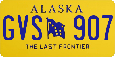 AK license plate GVS907