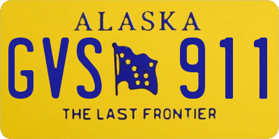 AK license plate GVS911