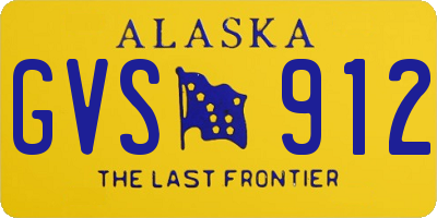 AK license plate GVS912