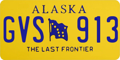 AK license plate GVS913