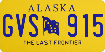 AK license plate GVS915