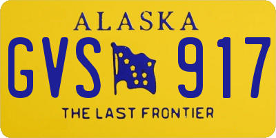 AK license plate GVS917