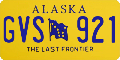 AK license plate GVS921