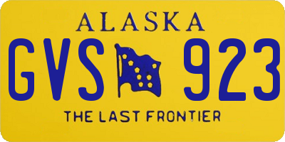 AK license plate GVS923