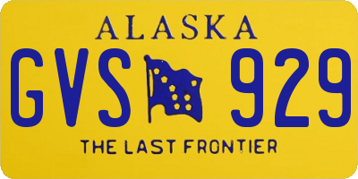 AK license plate GVS929