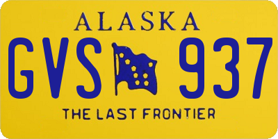 AK license plate GVS937