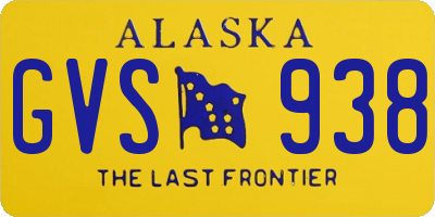 AK license plate GVS938