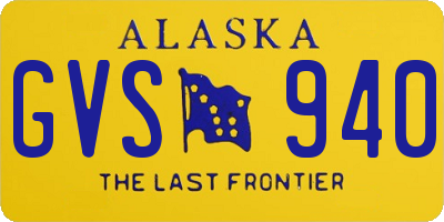 AK license plate GVS940