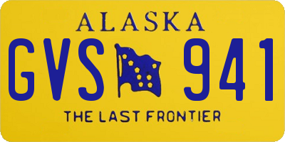 AK license plate GVS941