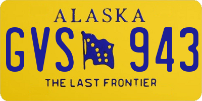 AK license plate GVS943