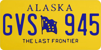 AK license plate GVS945