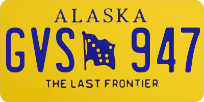 AK license plate GVS947