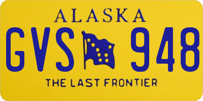 AK license plate GVS948