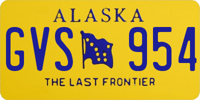 AK license plate GVS954