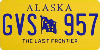 AK license plate GVS957