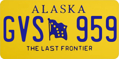 AK license plate GVS959