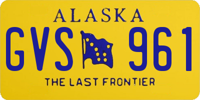 AK license plate GVS961