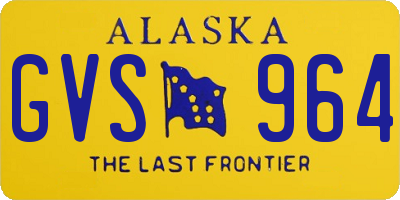 AK license plate GVS964