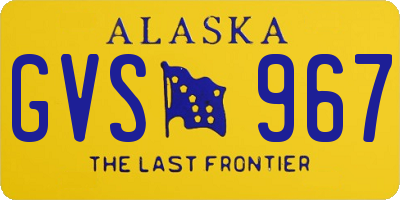 AK license plate GVS967