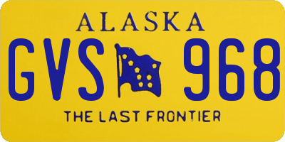 AK license plate GVS968