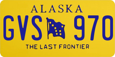 AK license plate GVS970