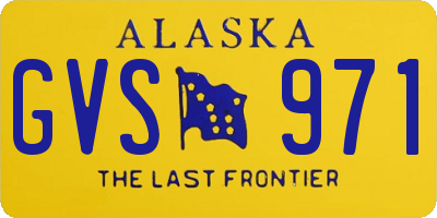 AK license plate GVS971