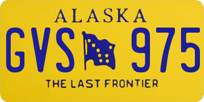 AK license plate GVS975