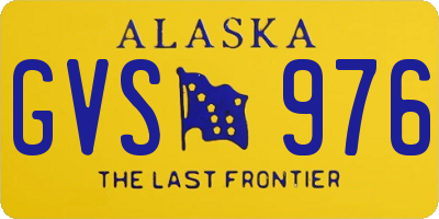 AK license plate GVS976