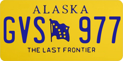 AK license plate GVS977