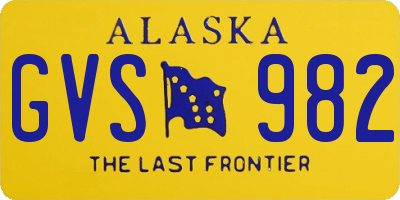 AK license plate GVS982