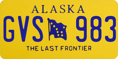 AK license plate GVS983