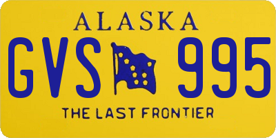 AK license plate GVS995