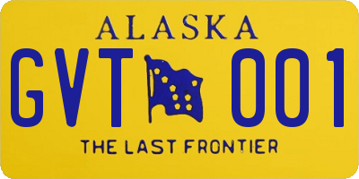 AK license plate GVT001