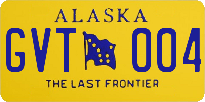 AK license plate GVT004