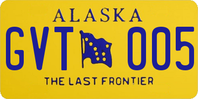 AK license plate GVT005