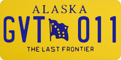 AK license plate GVT011