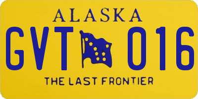 AK license plate GVT016