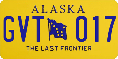 AK license plate GVT017