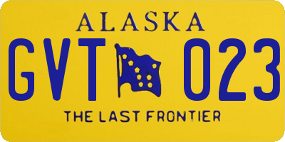 AK license plate GVT023