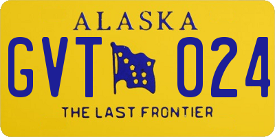 AK license plate GVT024