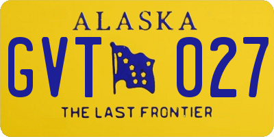 AK license plate GVT027