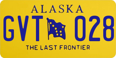 AK license plate GVT028