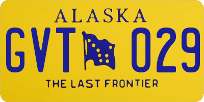 AK license plate GVT029