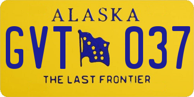 AK license plate GVT037