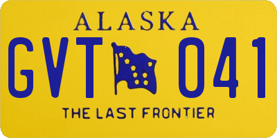 AK license plate GVT041